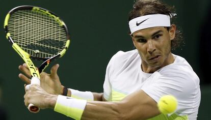 Nadal, durante el partido contra Marchenko.