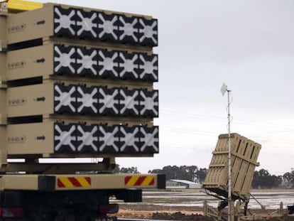 Fotografía del 'Iron Dome', un sistema de defensa con misiles de corto alcance instalado por Israel ante la posibilidad de recibir ataques con armas químicas sirias.