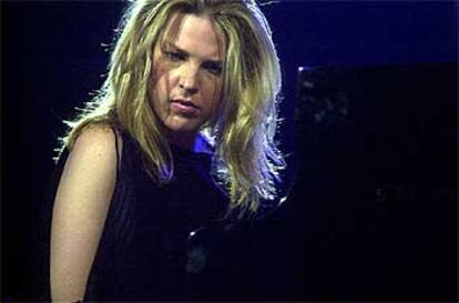 Diana Krall, durante su actuación en el Festival de Jazz de Vitoria.