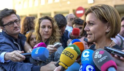 La secretaria general del PP, María Dolores de Cospedal, en un acto esta semana.