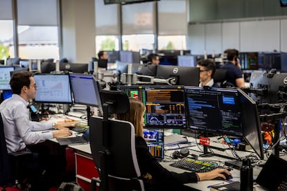 Sala de tesorería de Mapfre.