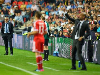 Mourinho y Guardiola, durante la Supercopa de Europa.