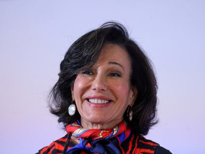 Ana Botín speaks at an Institute of International Finance event in Washington.
