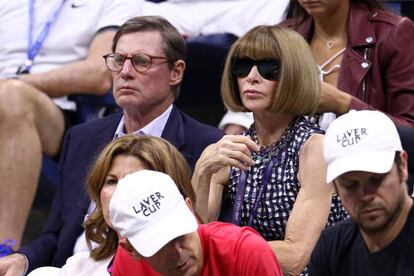 Anna Wintour y Shelby Bryan, durante un partido de tenis del Abierto de Estados Unidos de 2017.