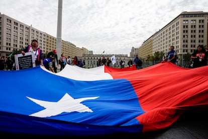 una manifestación en Santiago de Chile