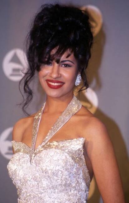 Selena, en los Grammy Awards de 1994 en New York.