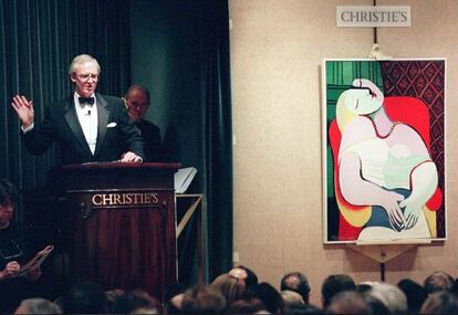 'El sueño', de Picasso, en la subasta de 1997 en la que lo compró Steve Wynn.