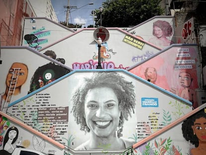 Mural em São Paulo em homenagem a Marielle Franco