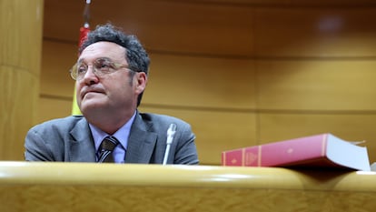 El fiscal general del Estado, Álvaro García Ortiz, en el Senado en febrero.