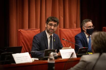 Puigneró, este miércoles en el Parlament