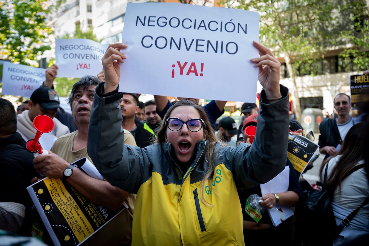 Los repartidores de Glovo, convocados a huelga este fin de semana para protestar contra el ERE