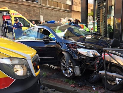 El coche que ha ocasionado el incidente en General Ricardos.