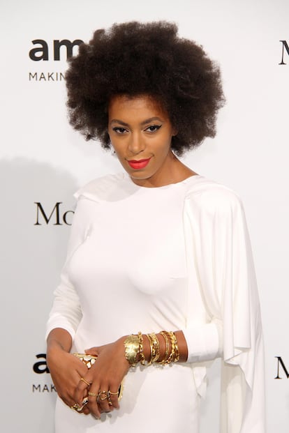 Solange Knowles, cada día más guapa, en la gala solidaria de amfAR.