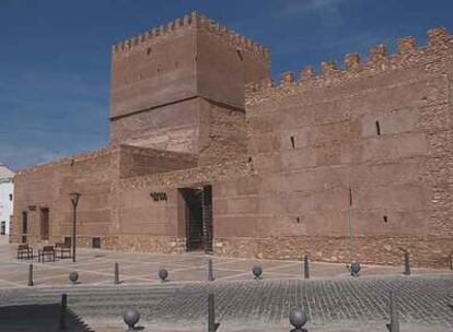 Entrada del hotel Castillo de Pilas Bonas, en Manzanares (Ciudad Real).