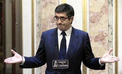 Patxi López hoy en el Congreso.