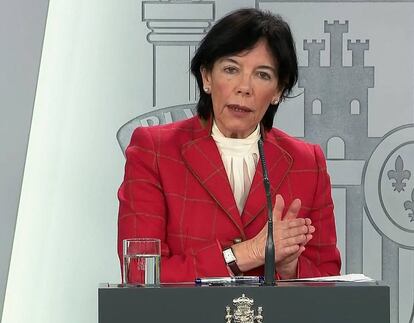 La ministra de Educación, Isabel Celaá.