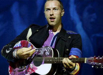 Chris Martin, líder de la banda, en un concierto.