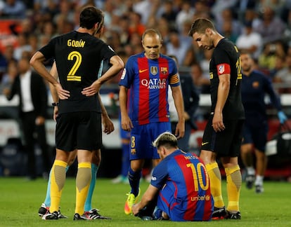 Messi ha sufrido una rotura muscular en el aductor del muslo derecho, según los servicios médicos del club blaugrana.