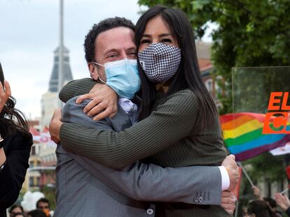 Inés Arrimadas , Edmundo Bal y Begoña Villacís, durante un acto en Madrid este sábado.