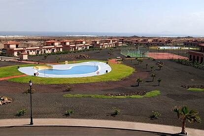 Chalés construidos en la urbanización Origo Mare, en Fuerteventura.