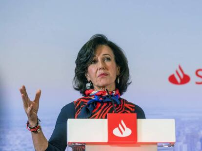 La presidenta del Banco Santander, Ana Botín, en una imagen de archivo.