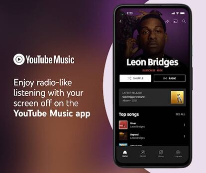 Nueva función de YouTube Music.