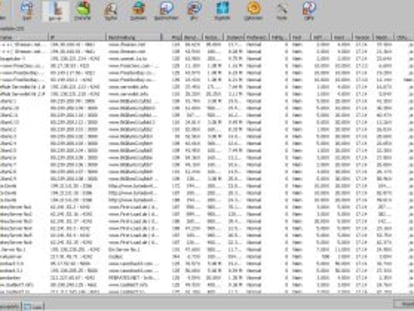 Los programas P2P como eMule muestran las direcciones IP de los ordenadores que comparten archivos.