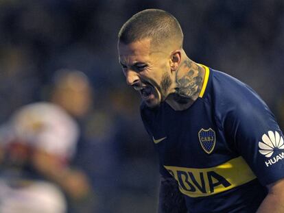 Dar&iacute;o Benedetto durante el &uacute;ltimo partido de Boca ante Chacarita.