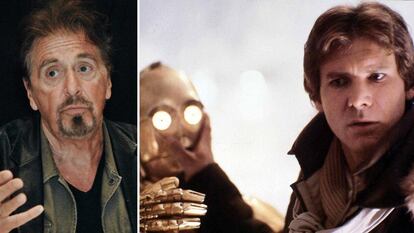 “Rechacé 'Star Wars' porque no entendí el guión”, confesó Al Pacino el pasado octubre sobre la razón por la que no aceptó el papel de Han Solo en la multimillonaria saga de La Guerra de las Galaxias. Harrison Ford terminaría encarnando al icónico personaje.