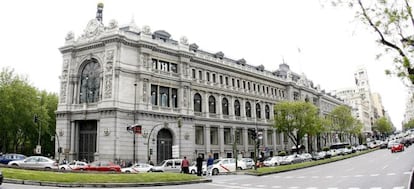 Vista de la fachada del Banco de Espa&ntilde;a. 