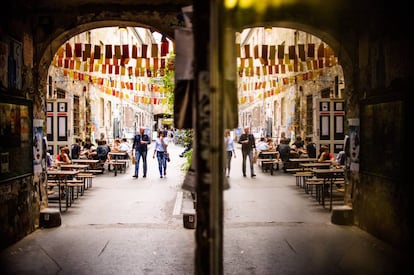 El patio de Hackesche Höfe, en Berlín.