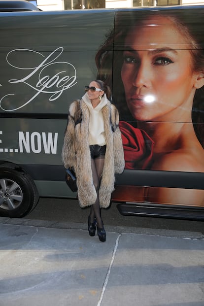 Jennifer Lopez in New York in February 2024. 
