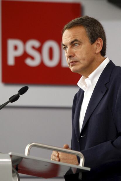 José Luis Rodríguez Zapatero, durante su intervención.