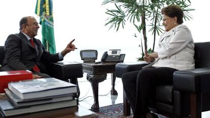 Emilio Botín con Dilma Rousseff en noviembre de 2011.