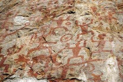 Representaciones humanas en Zuojiang Huashan (China).