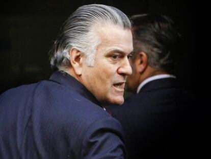 Luis B&aacute;rcenas llega a la Audiencia Nacional en febrero de 2013.