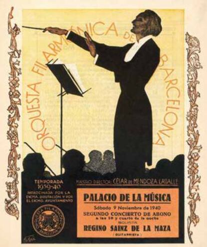 Programa del 'Concierto de Aranjuez', estrenado en el Palau de Barcelona en 1940.