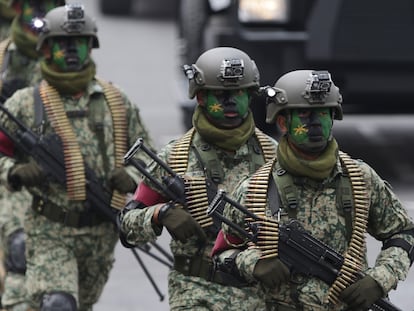 Desfile militar para celebrar el Día de la Independencia, el 16 de septiembre, en Ciudad de México.