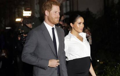 Enrique de Inglaterra y Meghan Markle, el 7 de febrero en un acto en Londres.