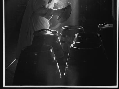 Carthusian monk making Chartreuse liqueur.