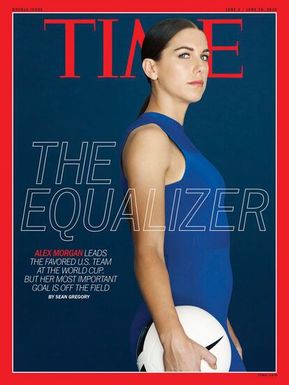 La futbolista protagoniza la portada del número de junio de la revista Time.