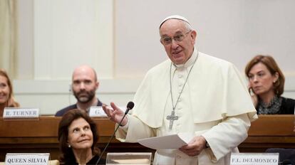 El papa Francisco durante una audiencia en Roma.