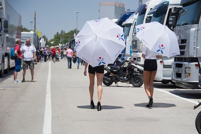 Ambiente en el paddock.