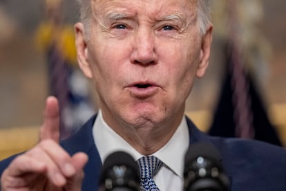 El presidente de EE UU, Joe Biden, este lunes en la Casa Blanca.