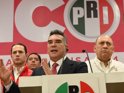 Alejandro Moreno, dirigente nacional del PRI, en Ciudad de México, el 14 de mayo 2024.