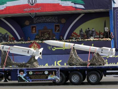 Un camión con misiles durante un desfile militar en Teherán el pasado septiembre.