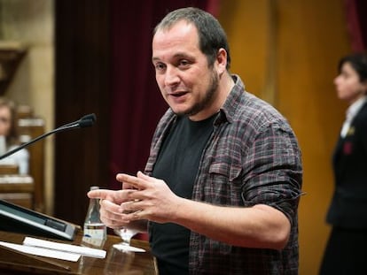 El diputado de la CUP David Fernàndez en el Parlament.