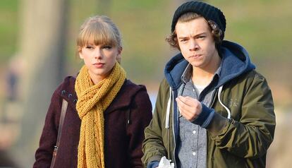 Taylor Swift y Harry Styles paseando en Central Park, en Nueva York.