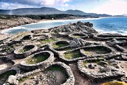 Castro galaico-romano de Baroña, en la ría de Muros-Noia.