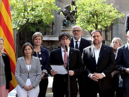 Carles Puigdemont anuncia que piensa convocar, sin el aval del Gobierno del Estado, el referéndum del 1-O.